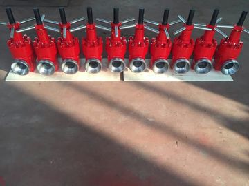 Red API 6A Mud Gate Valve, 2 &quot;Fig 1502 Forged Steel Gate Valve 15000 Psi