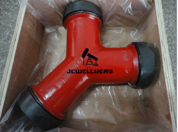 Tekanan Tinggi Integral Wellhead Fittings Kelas Suhu XY Wye / Elbow / Tee U